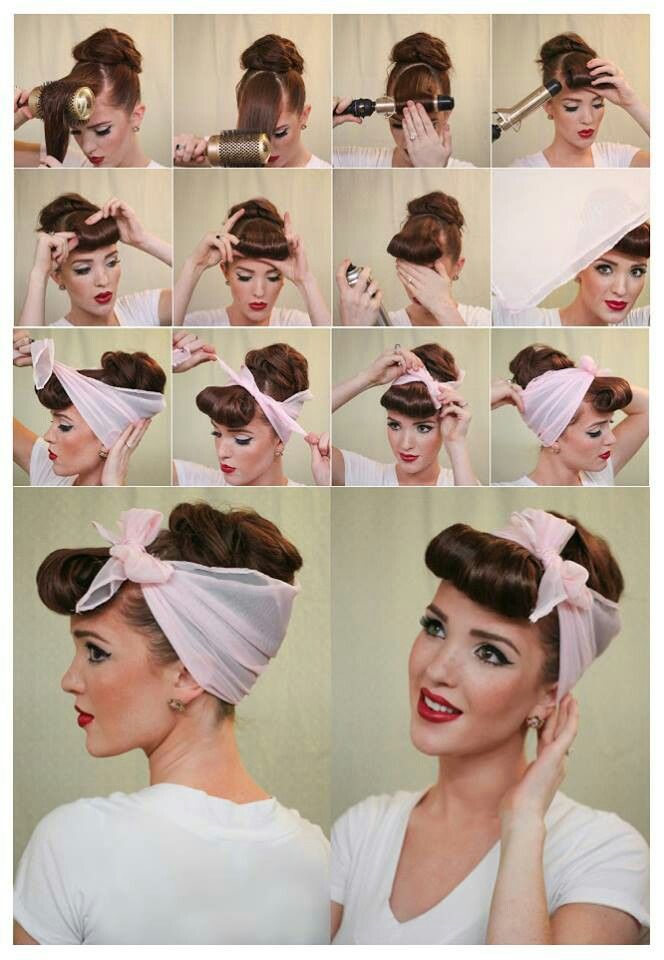 foulard cheveux vintage